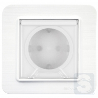 Розетка с заземлением и крышкой 16A/220V Arvia Electric Lavin Белый (21 29 4001 218)